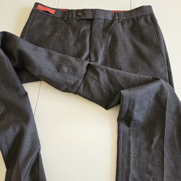 Ted Baker No Ordinary Joe Joey Pant 32R Wool Flat Front Dress Union Made Preppy - Picture 11 of 16